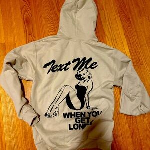 Lonely ghost S lightweight hoodie text me when you get lonely sold out brand new